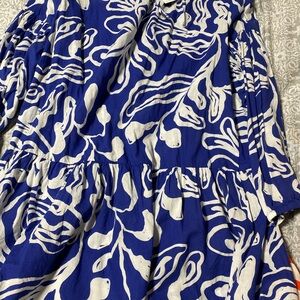 H&M Blue and White Abstract Mini Dress